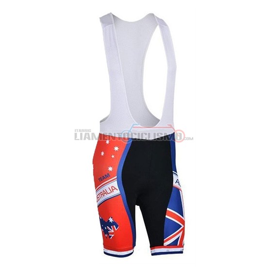 Abbigliamento Ciclismo Australia Manica Corta 2018 Blu e Rosso